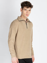Mens Solid High Neck Lightweight Sweatshirt